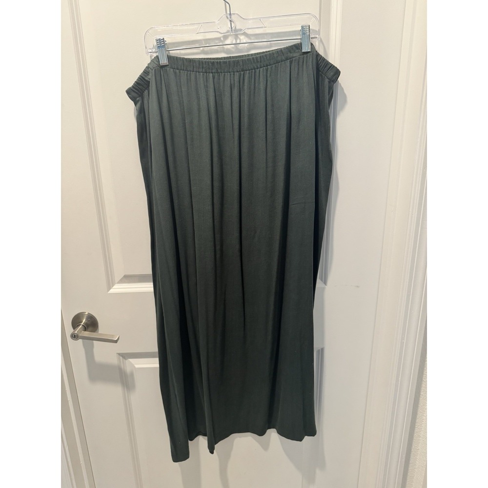 Eileen Fisher Maxi Skirt Hunter Green Sz 2X